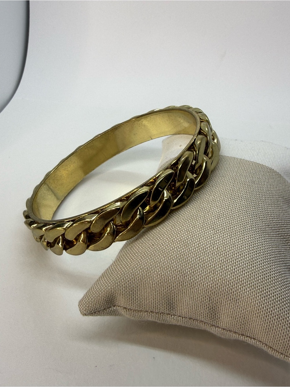 Gold Chain Link Bangle Bracelet